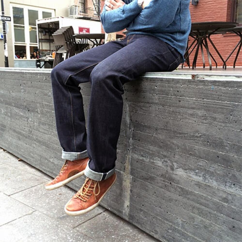 Gustin Dark Blue Straight Men Jeans